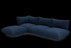 Sumo Corner Sofa Left Cord Deep Blue Modulares Indoor-Sofa, 301x108x90 cm