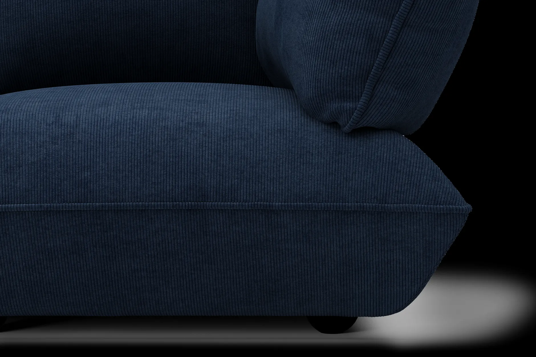 Sumo Corner Sofa Right Cord Deep Blue Modulares Indoor-Sofa, 301x108x90 cm