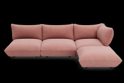 Sumo Corner Sofa Right Cord Soft Pink Modulares Indoor-Sofa, 301x108x90 cm