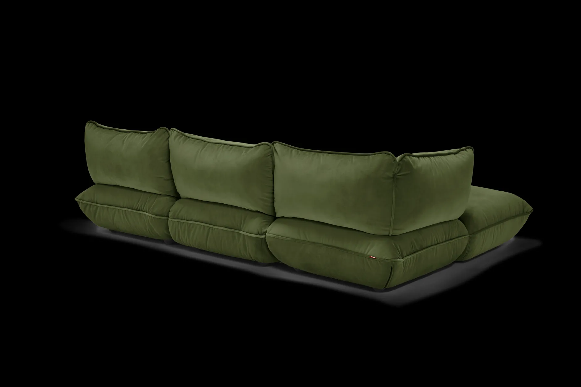 Sumo Corner Sofa Velvet Modulares Indoor-Sofa, 301x108x90 cm