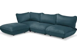 Sumo Corner Sofa Velvet Modulares Indoor-Sofa, 301x108x90 cm