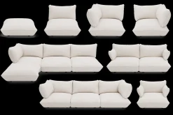Sumo Hocker Boucle Hocker, beige, 108x108x44 cm