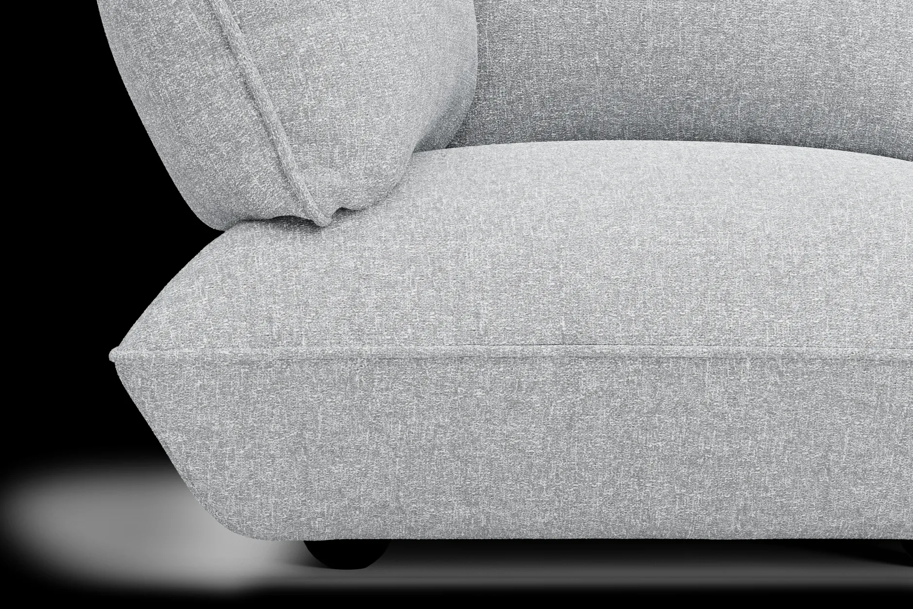Sumo Hocker Boucle Hocker, grau, 108x108x44 cm