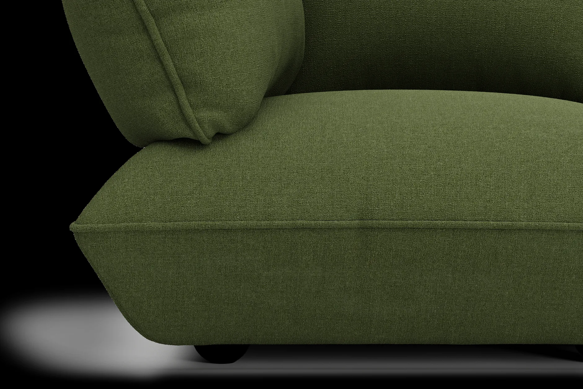 Sumo Hocker Boucle Hocker, grün, 108x108x44 cm