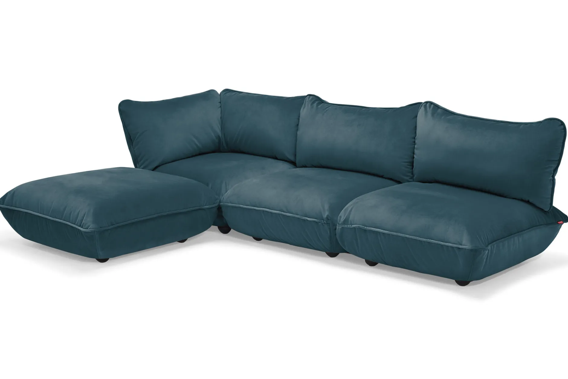 Sumo Hocker Velvet Hocker, blau, 108x108x44 cm