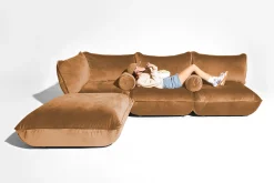 Sumo Hocker Velvet Hocker, braun, 108x108x44 cm