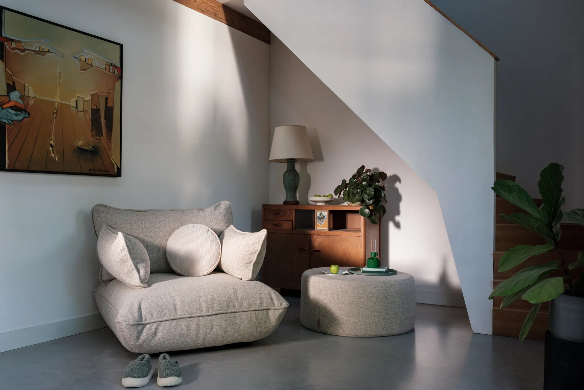Sumo Loveseat Boucle Beige Loveseat, 114x108x90 cm