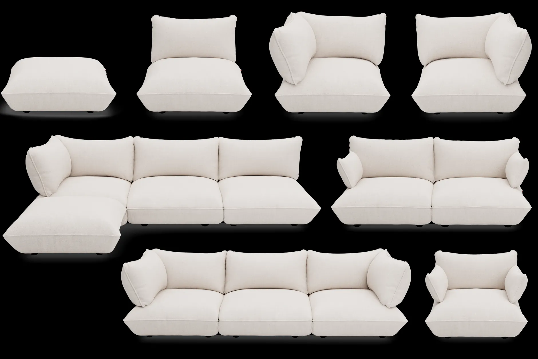 Sumo Seat Boucle Seat, beige, 108x108x90 cm