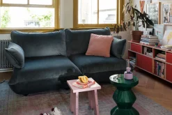 Sumo Seat Velvet Seat, blau, 108x108x90 cm