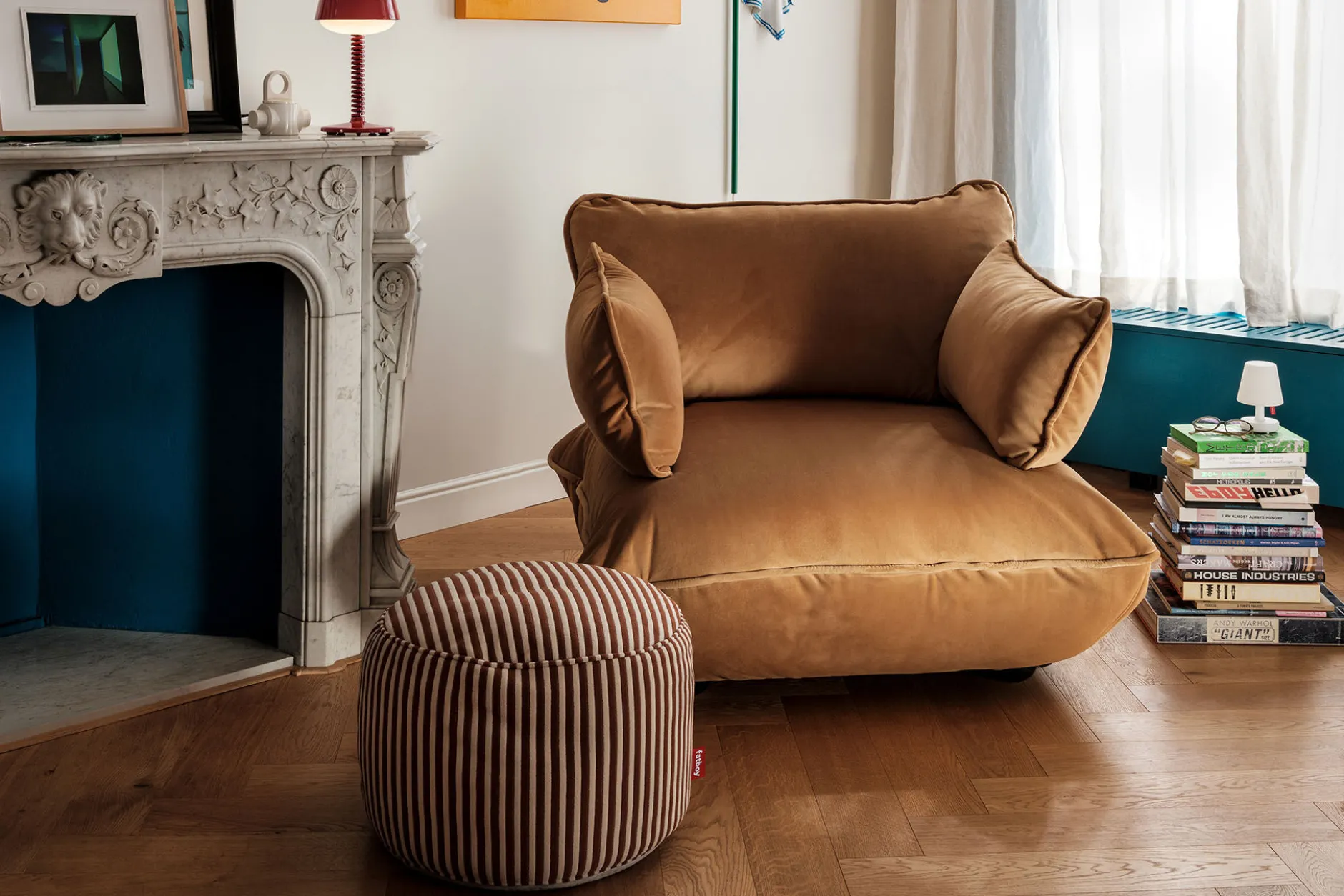 Sumo Seat Velvet Seat, braun, 108x108x90 cm