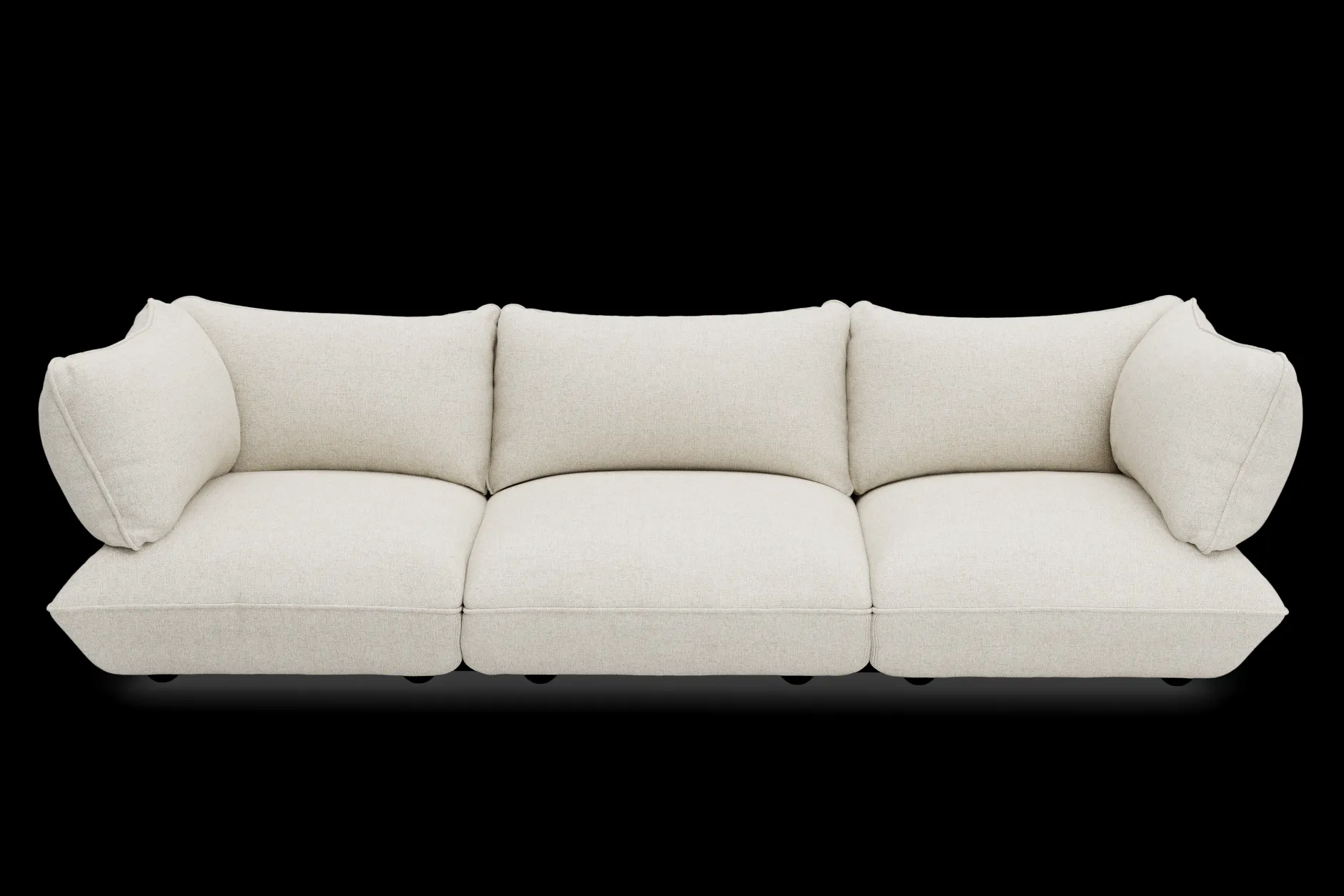Sumo Sofa Grand Boucle Beige Modulares Indoor-Sofa, 301x108x90 cm