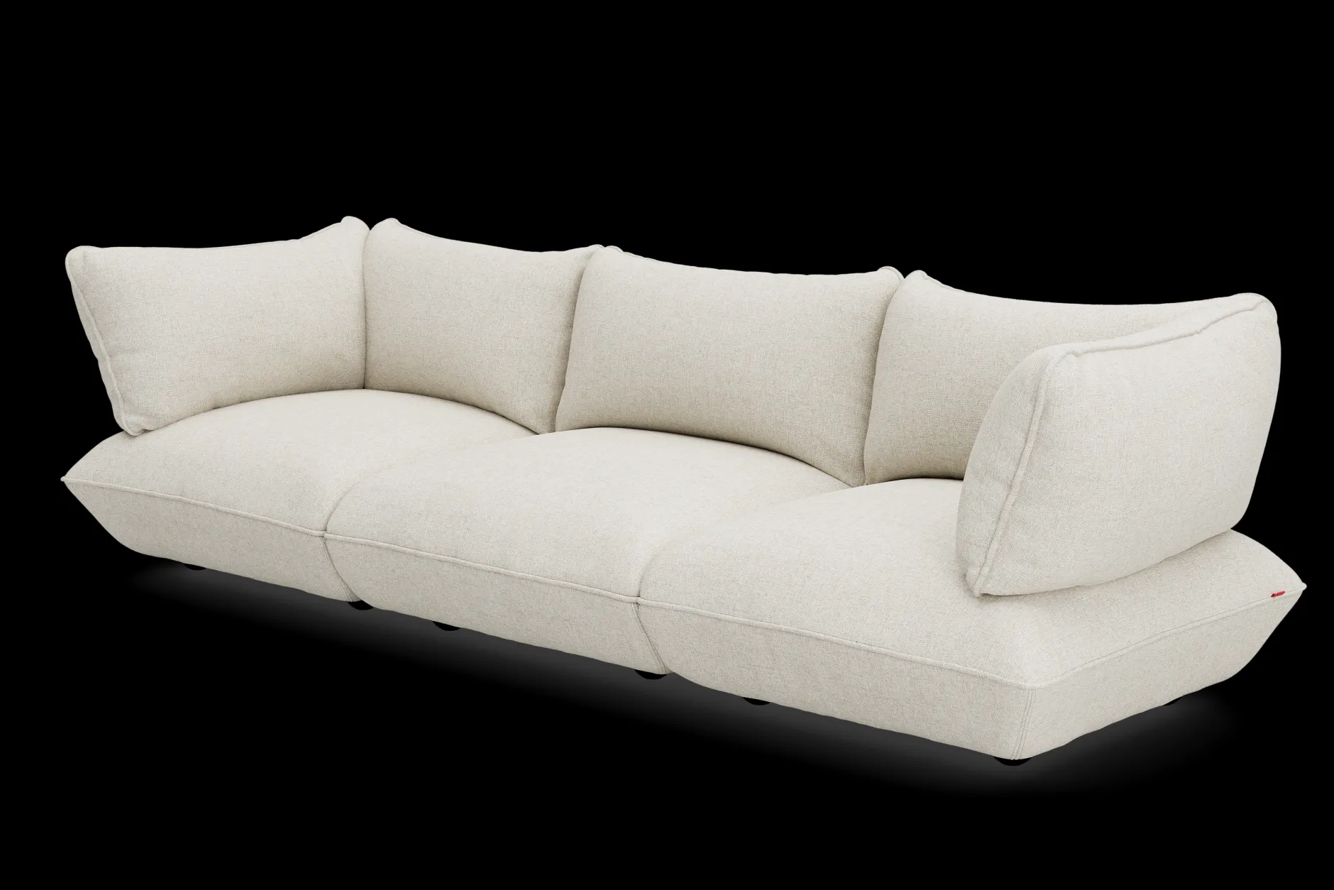 Sumo Sofa Grand Boucle Beige Modulares Indoor-Sofa, 301x108x90 cm