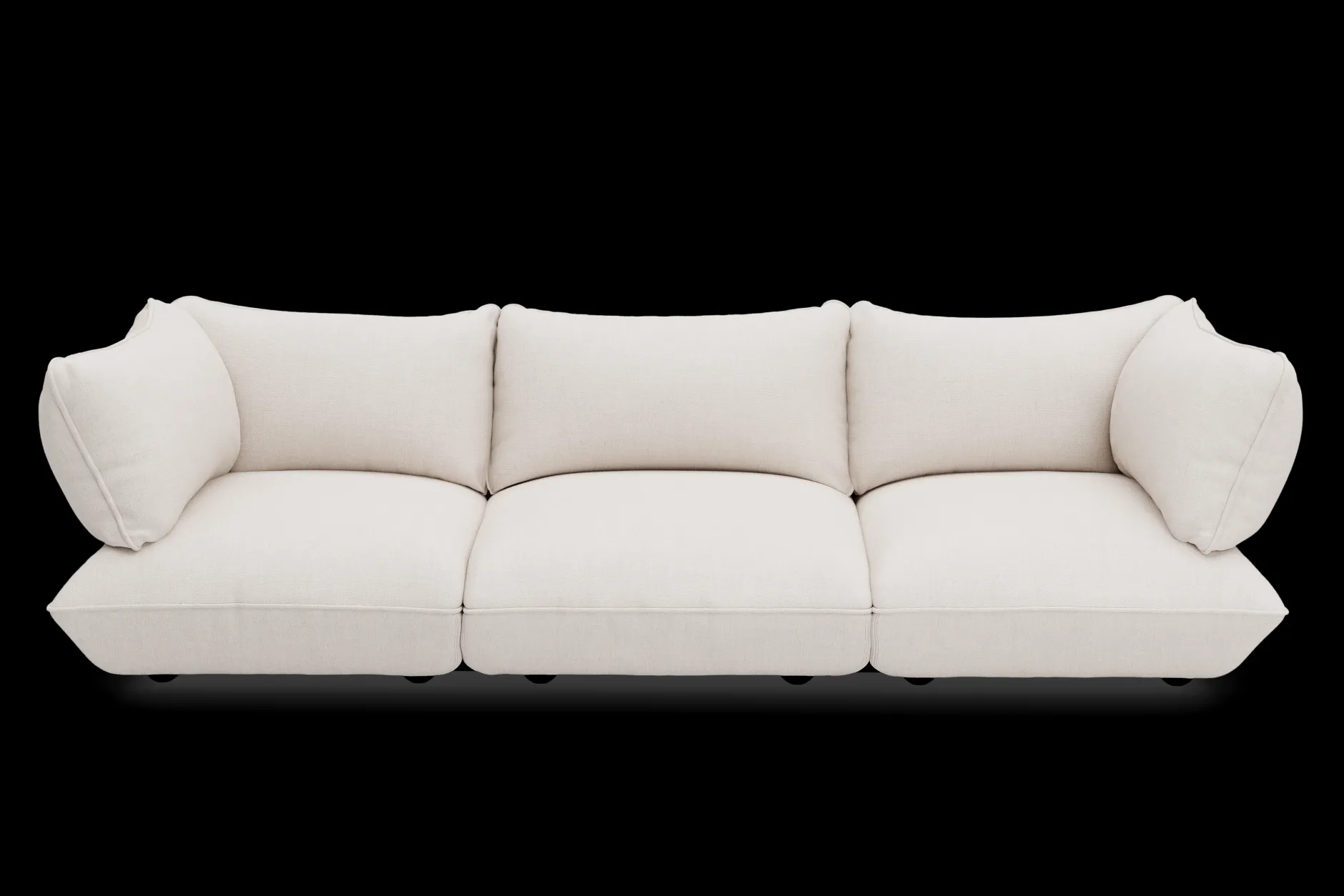 Sumo Sofa Grand Boucle Creme Modulares Indoor-Sofa, 301x108x90 cm