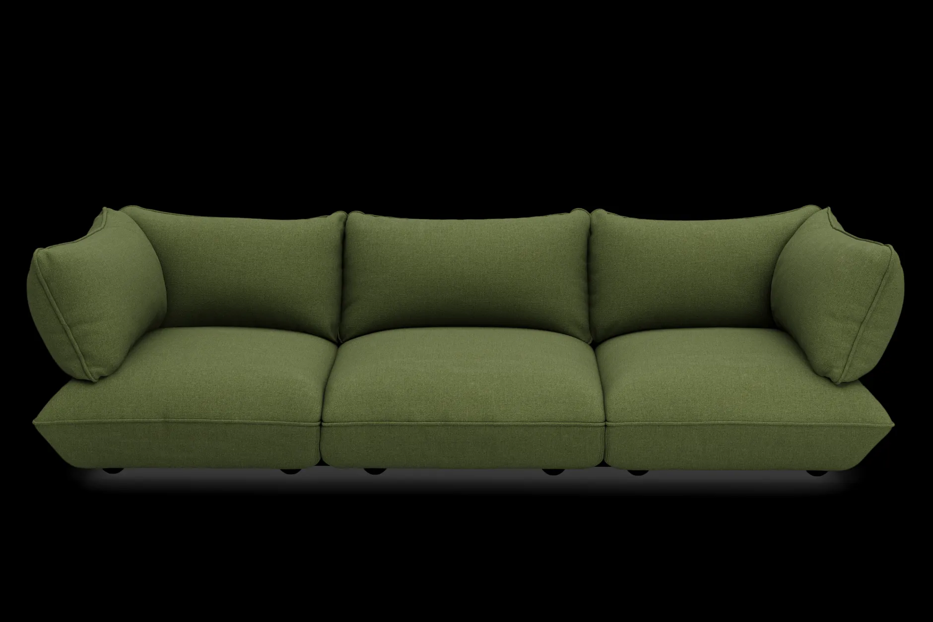 Sumo Sofa Grand Boucle Leaf Green Modulares Indoor-Sofa, 301x108x90 cm