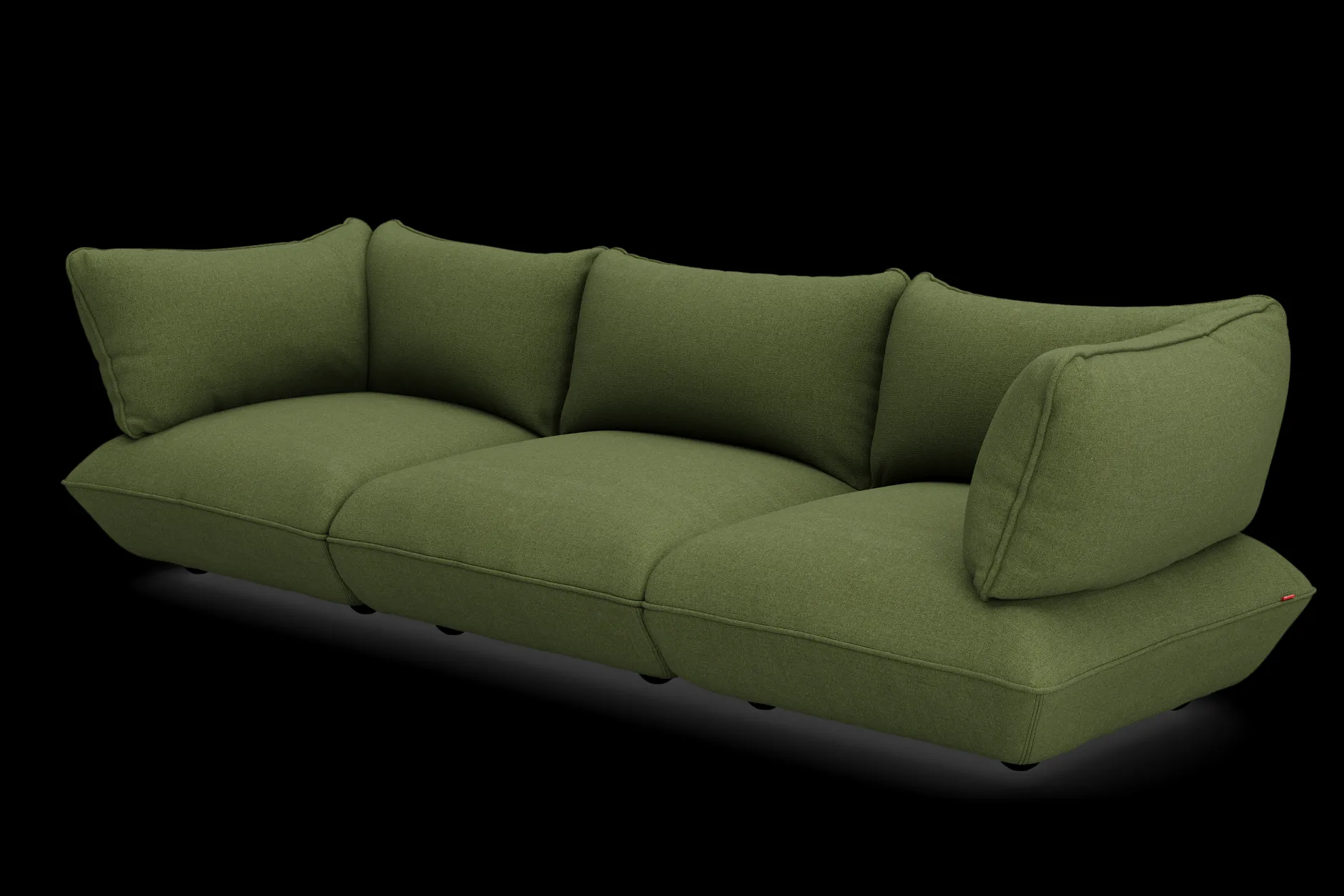 Sumo Sofa Grand Boucle Leaf Green Modulares Indoor-Sofa, 301x108x90 cm