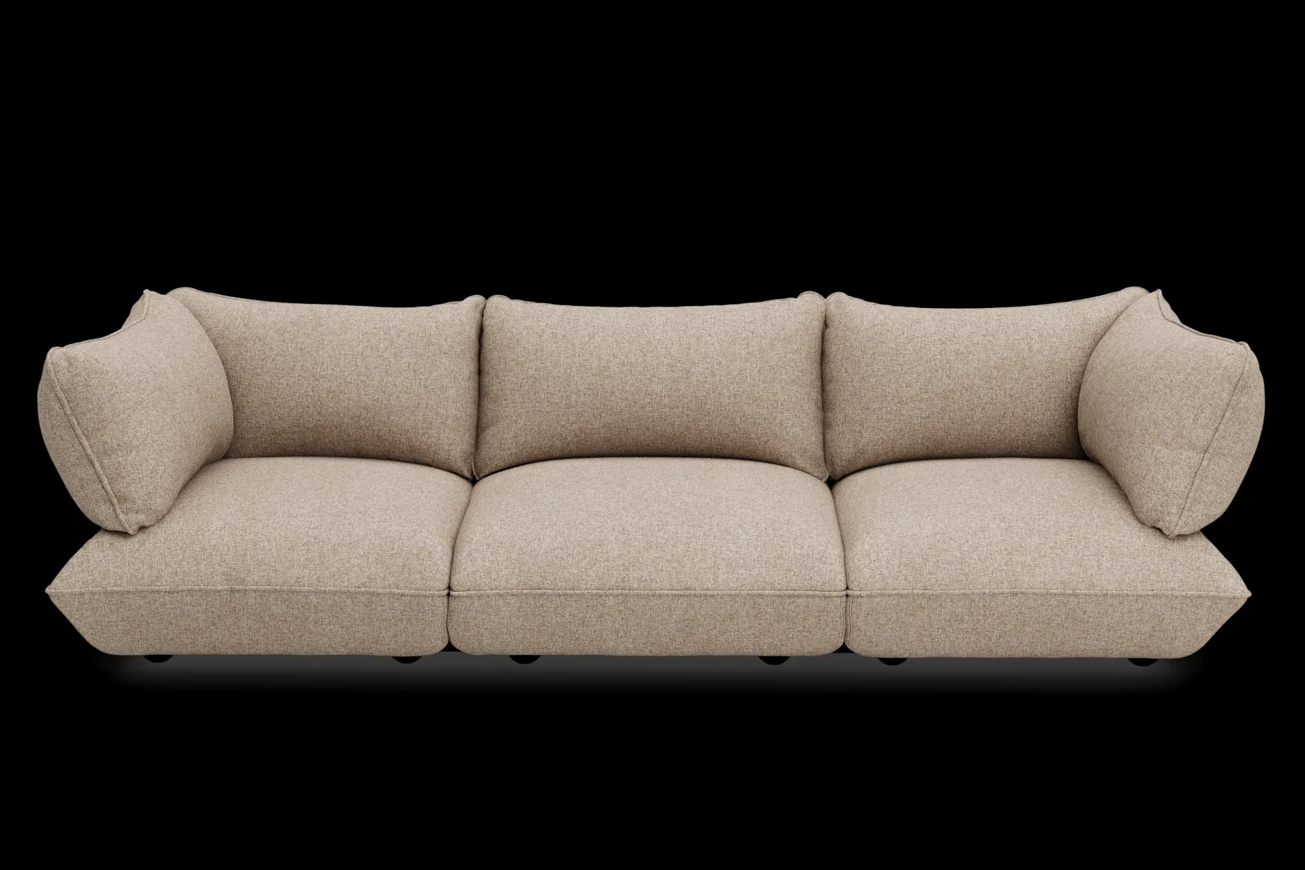 Sumo Sofa Grand Boucle Light Brown Melange Modulares Indoor-Sofa, 301x108x90 cm
