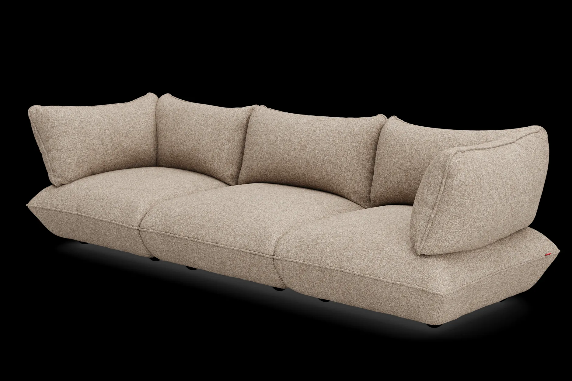 Sumo Sofa Grand Boucle Light Brown Melange Modulares Indoor-Sofa, 301x108x90 cm