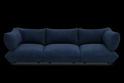 Sumo Sofa Grand Cord Deep Blue Modulares Indoor-Sofa, 301x108x90 cm