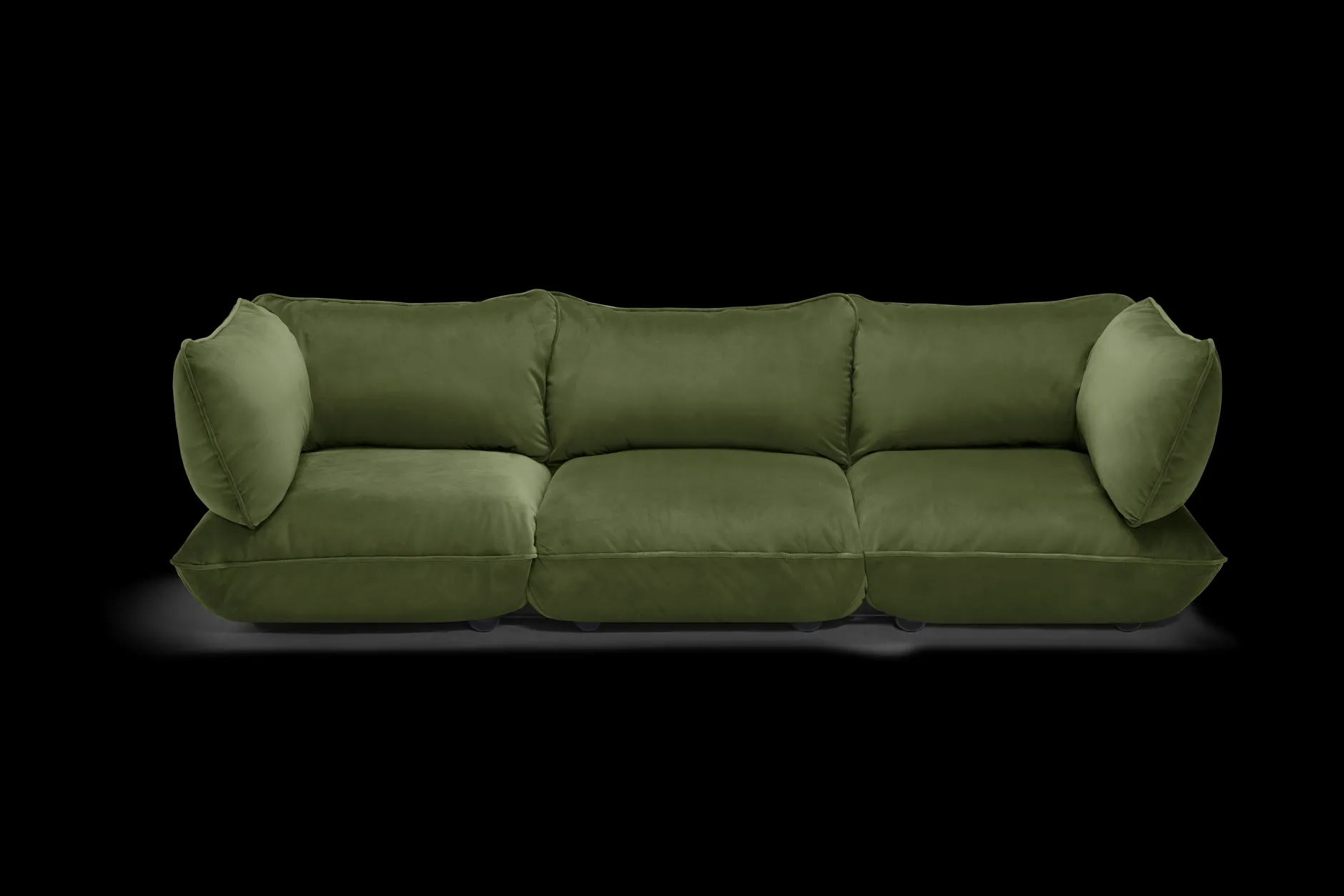 Sumo Sofa Grand Velvet Deep Green Modulares Indoor-Sofa, 301x108x90 cm