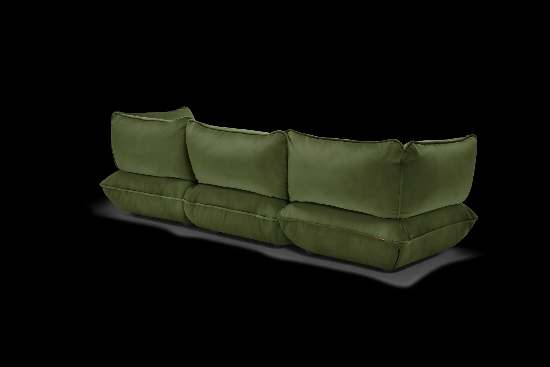 Sumo Sofa Grand Velvet Deep Green Modulares Indoor-Sofa, 301x108x90 cm