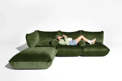 Sumo Sofa Grand Velvet Deep Green Modulares Indoor-Sofa, 301x108x90 cm