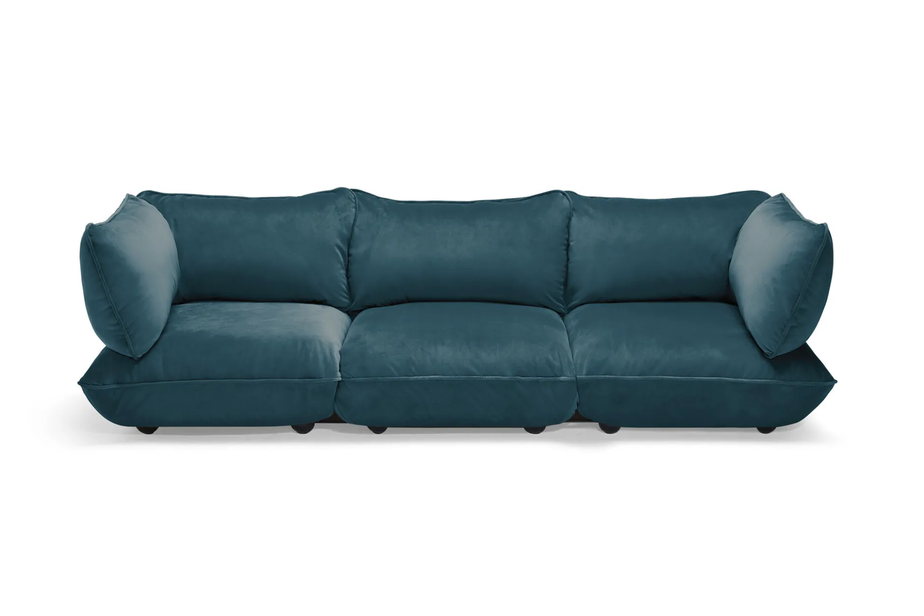 Sumo Sofa Grand Velvet Petrol Modulares Indoor-Sofa, 301x108x90 cm