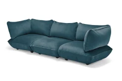 Sumo Sofa Grand Velvet Petrol Modulares Indoor-Sofa, 301x108x90 cm