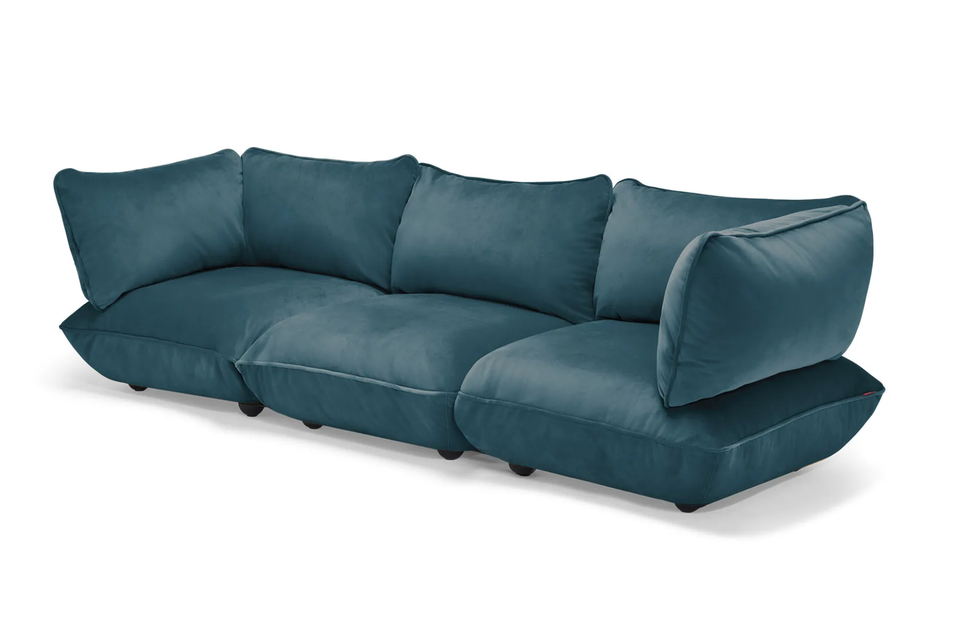 Sumo Sofa Grand Velvet Petrol Modulares Indoor-Sofa, 301x108x90 cm