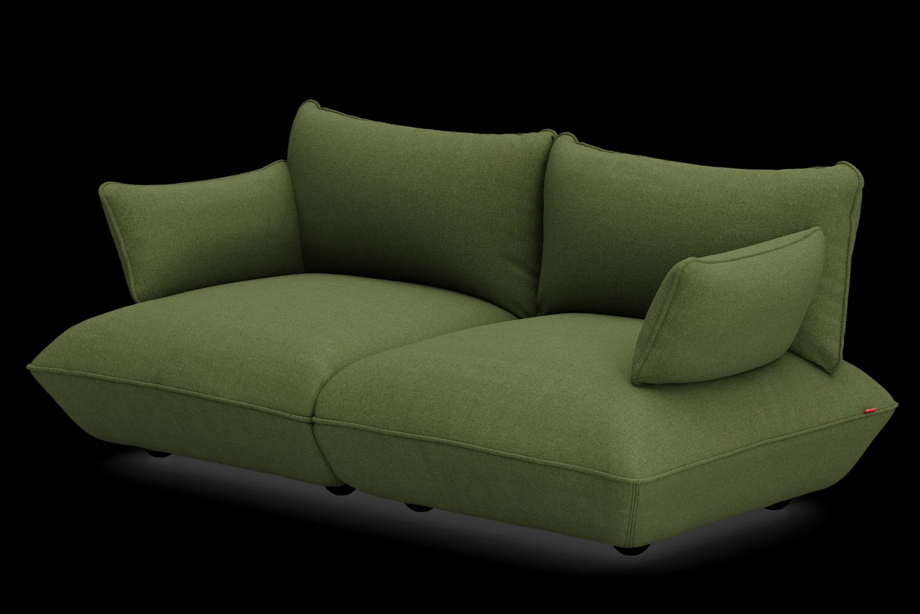 Sumo Sofa Medium Boucle Leaf Green Modulares Indoor-Sofa, 210.5x108x90 cm