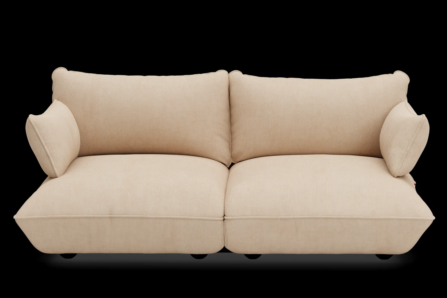 Sumo Sofa Medium Cord Beige Modulares Indoor-Sofa, 210.5x108x90 cm