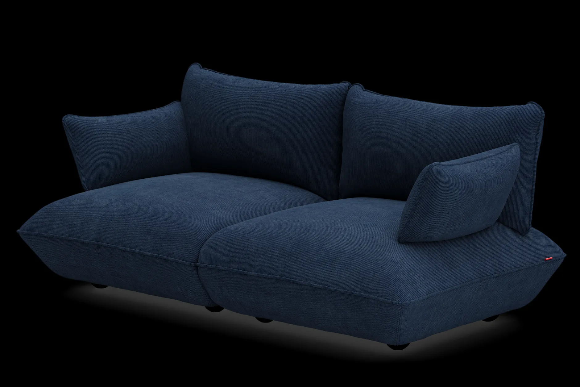 Sumo Sofa Medium Cord Deep Blue Modulares Indoor-Sofa, 210.5x108x90 cm