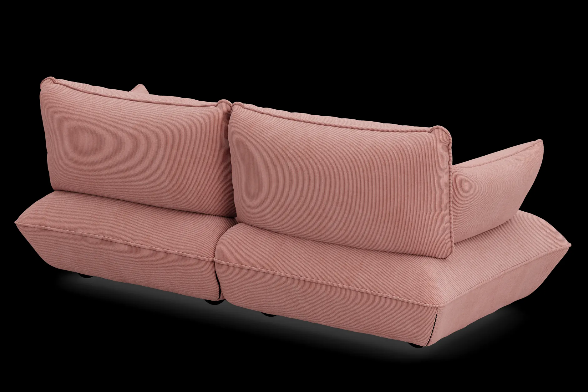 Sumo Sofa Medium Cord Soft Pink Modulares Indoor-Sofa, 210.5x108x90 cm