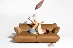 Sumo Sofa Medium Velvet Almond Modulares Indoor-Sofa, 210.5x108x90 cm