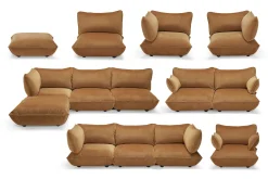 Sumo Sofa Medium Velvet Almond Modulares Indoor-Sofa, 210.5x108x90 cm