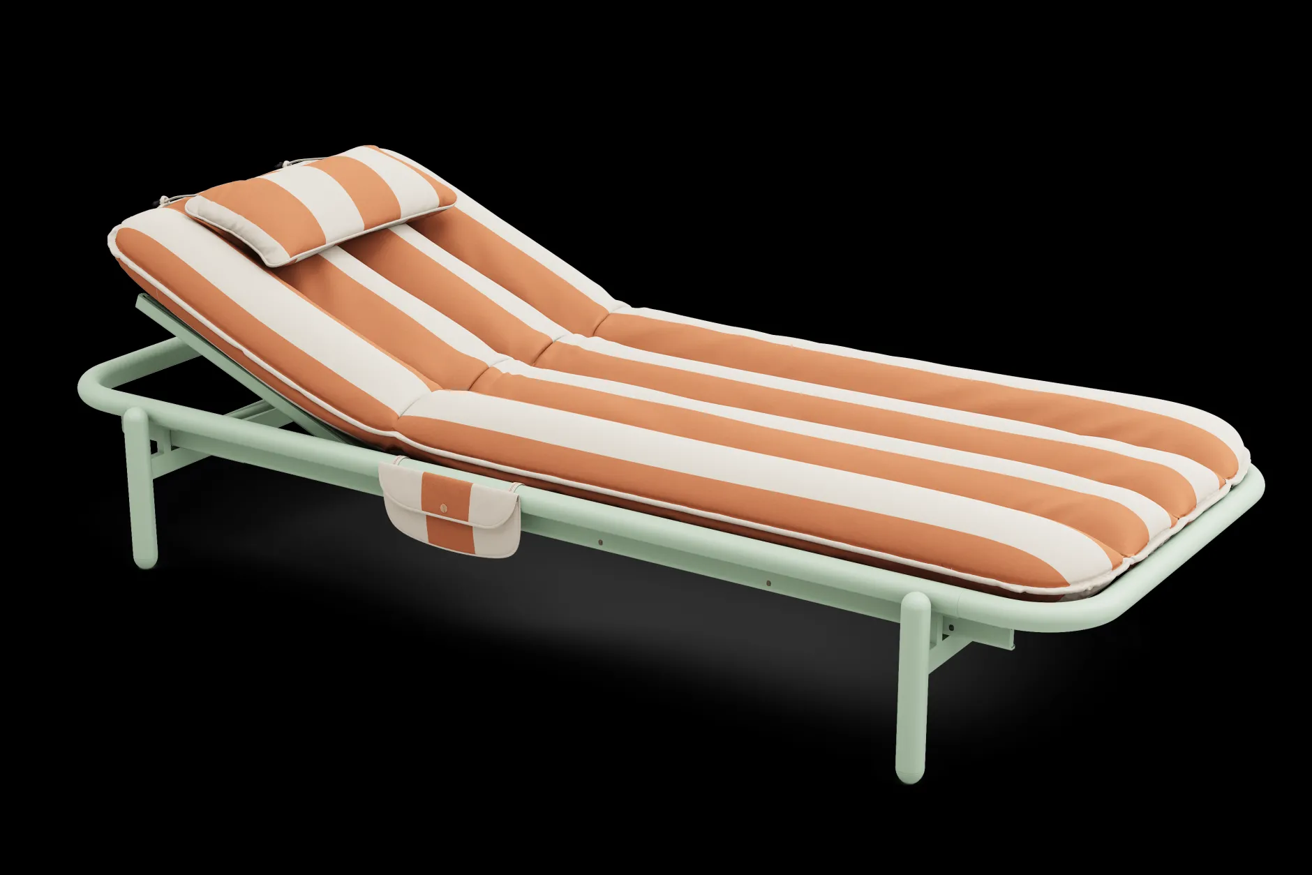 Sunbun Daybed Outdoor-daybed, orange, 212x97x39 cm