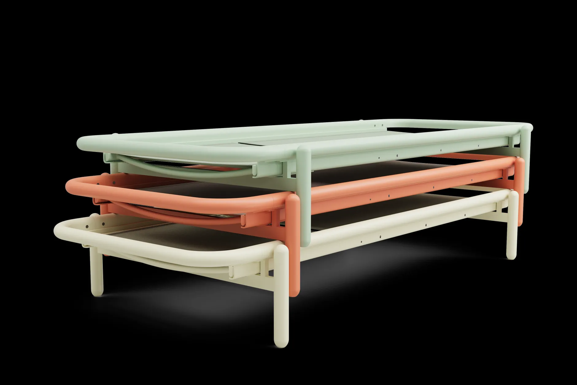 Sunbun Daybed Outdoor-daybed, orange, 212x97x39 cm