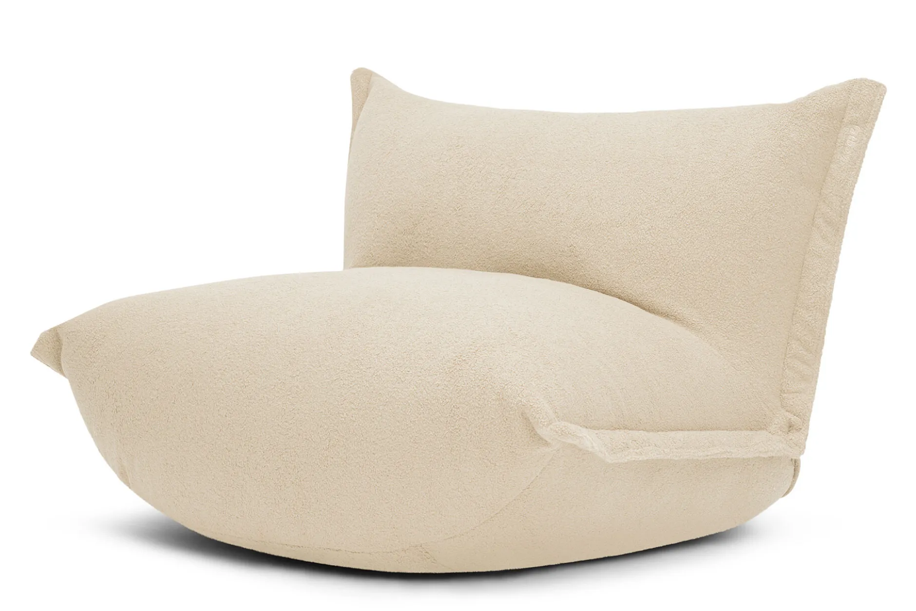 the BonBaron Sherpa Loungesessel, beige, 120x120x75 cm