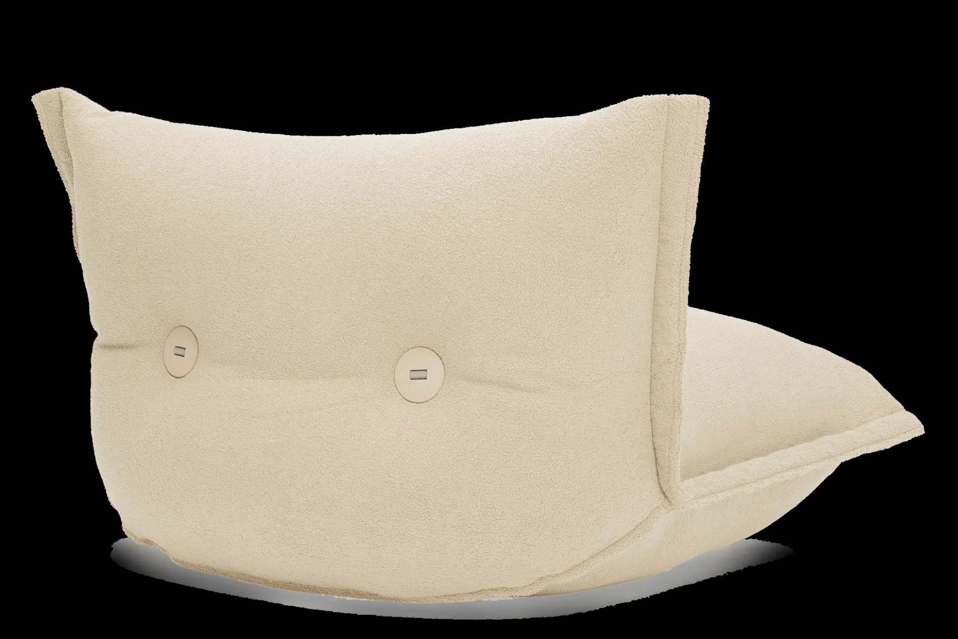 the BonBaron Sherpa Loungesessel, beige, 120x120x75 cm