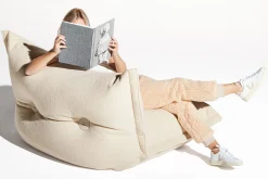 the BonBaron Sherpa Loungesessel, beige, 120x120x75 cm