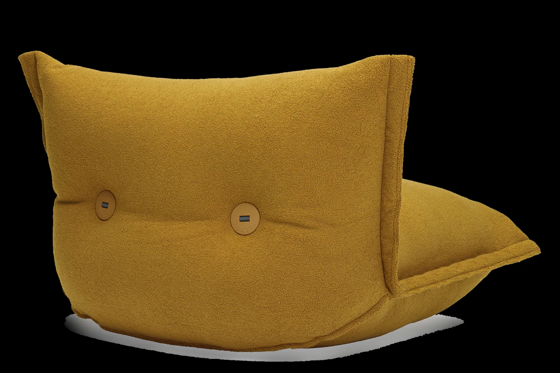 the BonBaron Sherpa Loungesessel, gold, 120x120x75 cm