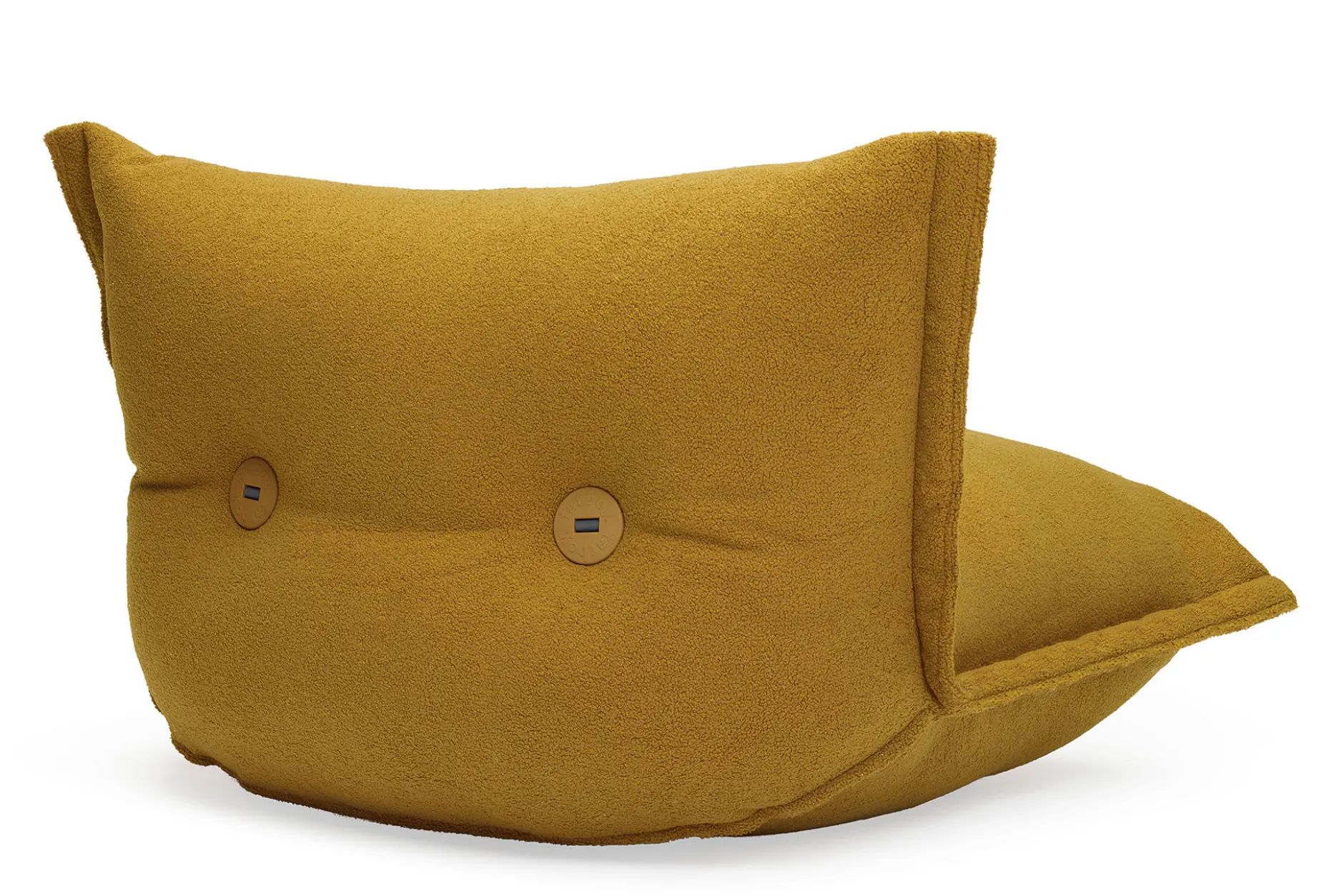 the BonBaron Sherpa Loungesessel, gold, 120x120x75 cm
