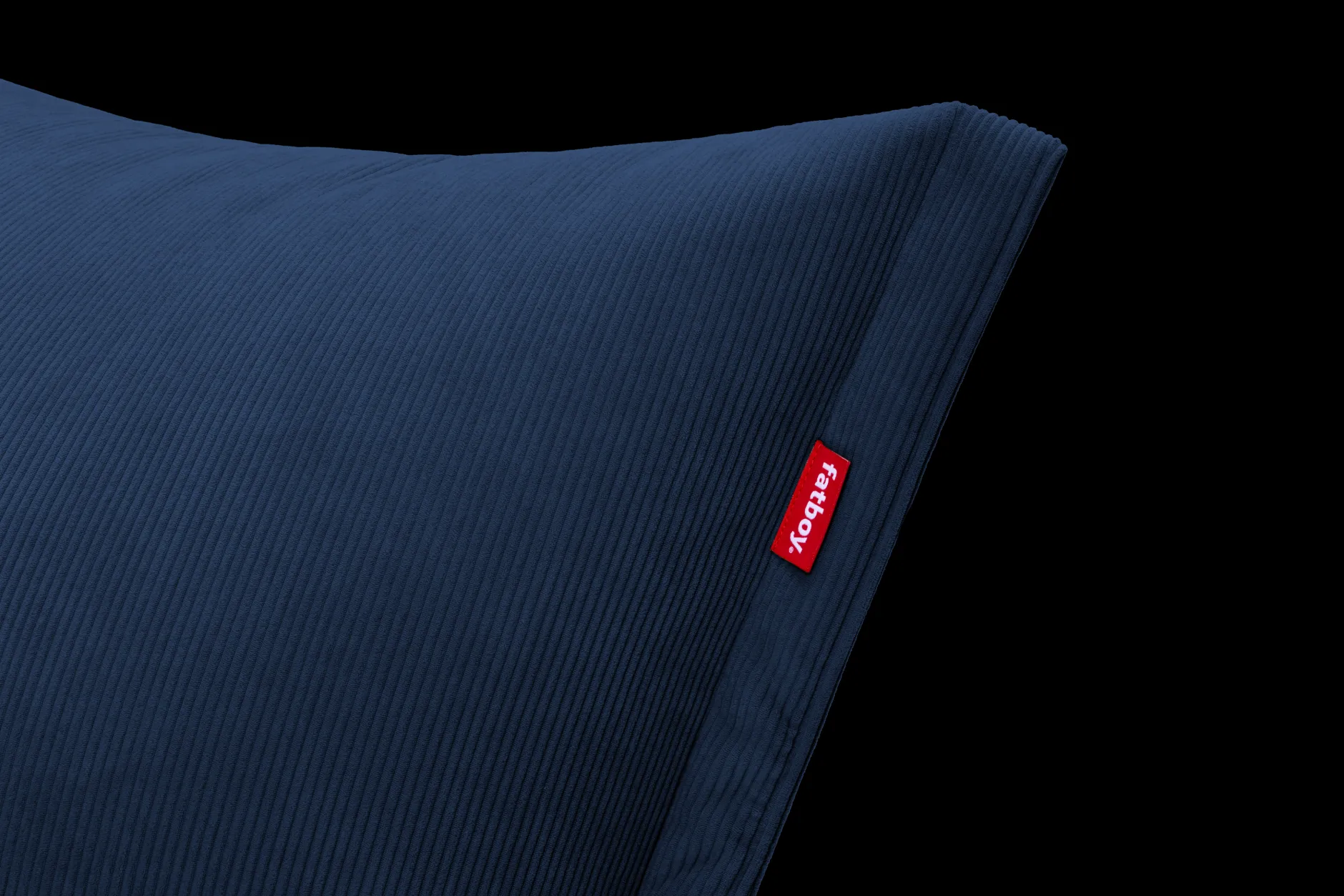 the BonBaron Slim Cord Loungesessel, blau, 102x85x75 cm