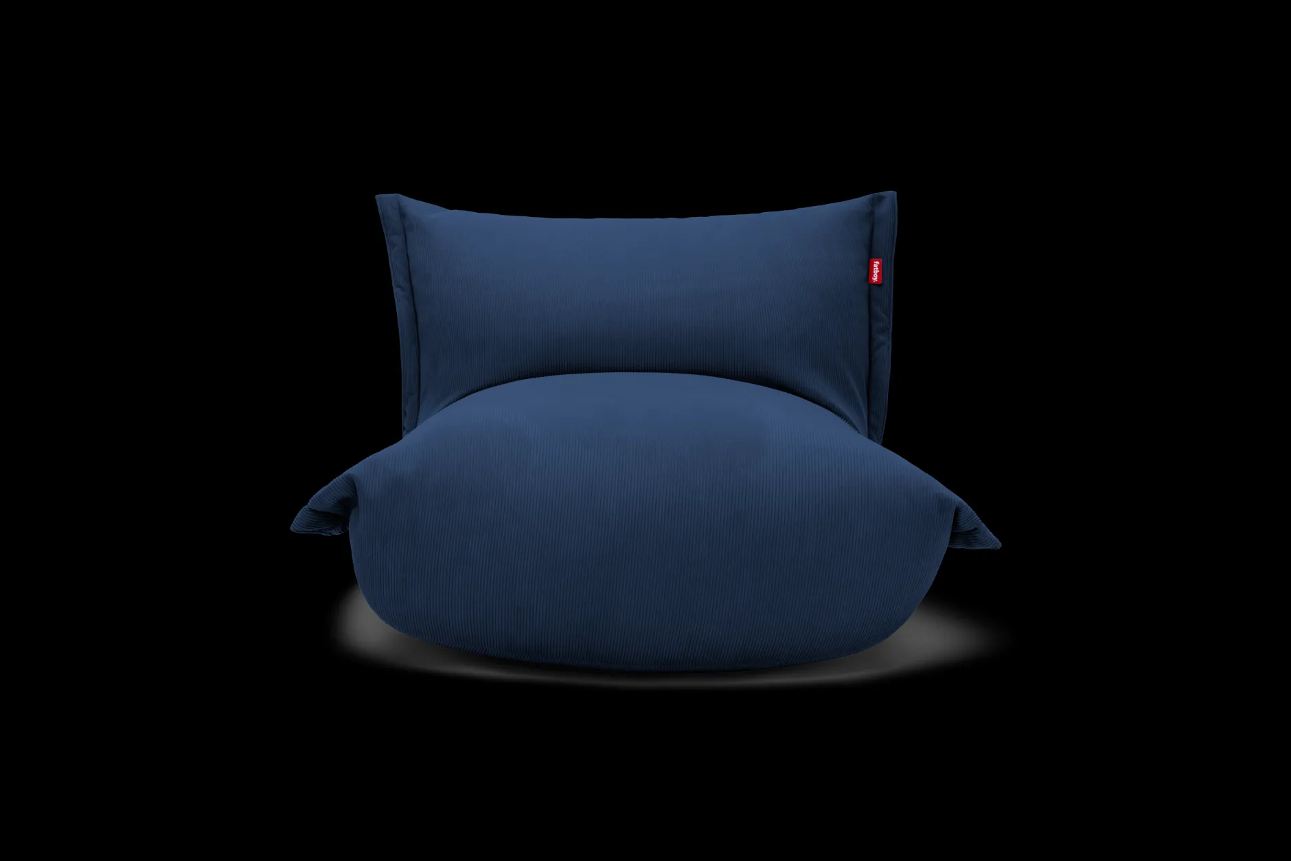 the BonBaron Slim Cord Loungesessel, blau, 102x85x75 cm