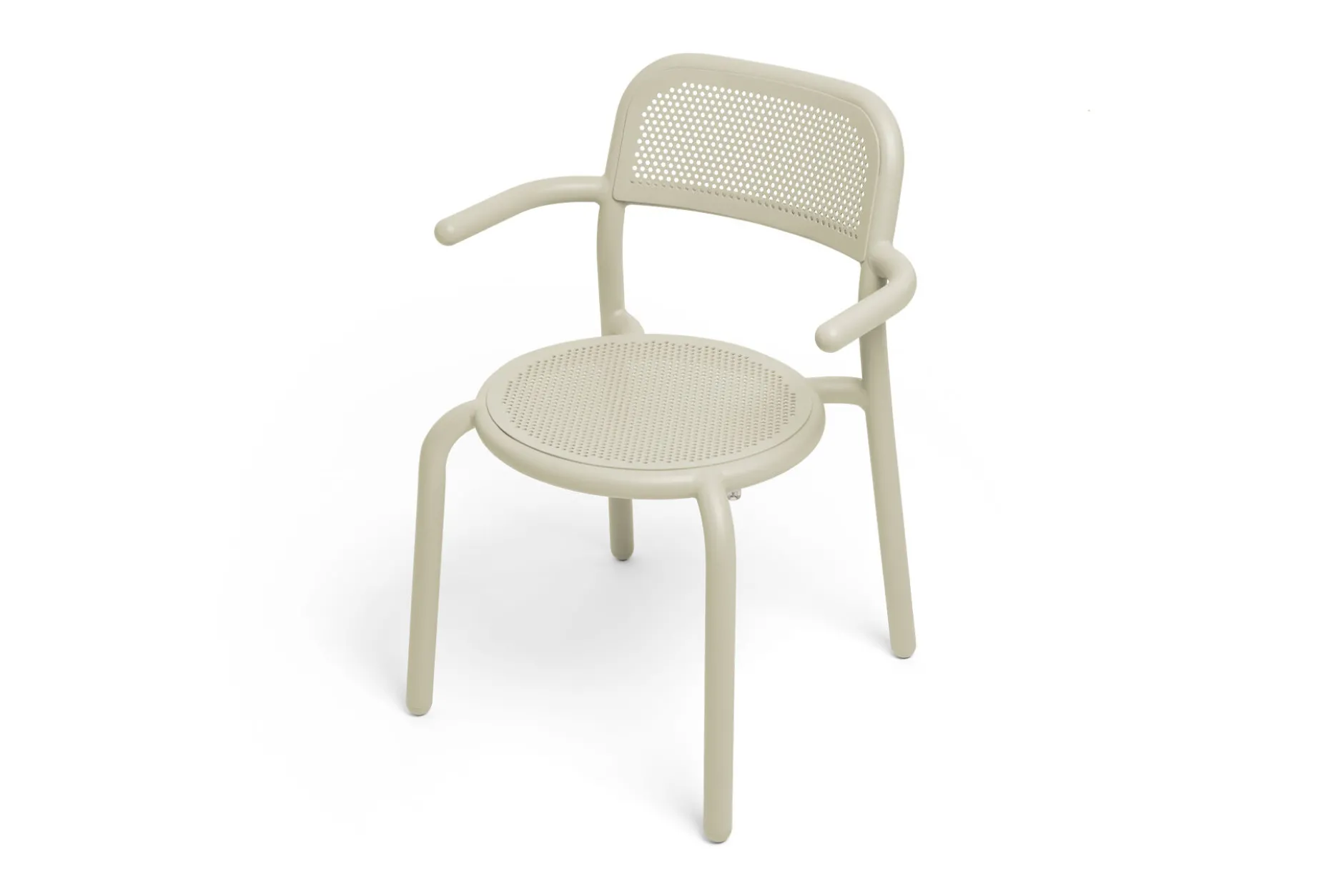 Toní Armchair Gartenstuhl mit Armlehne, beige, 59.5x54.5x80.5 cm