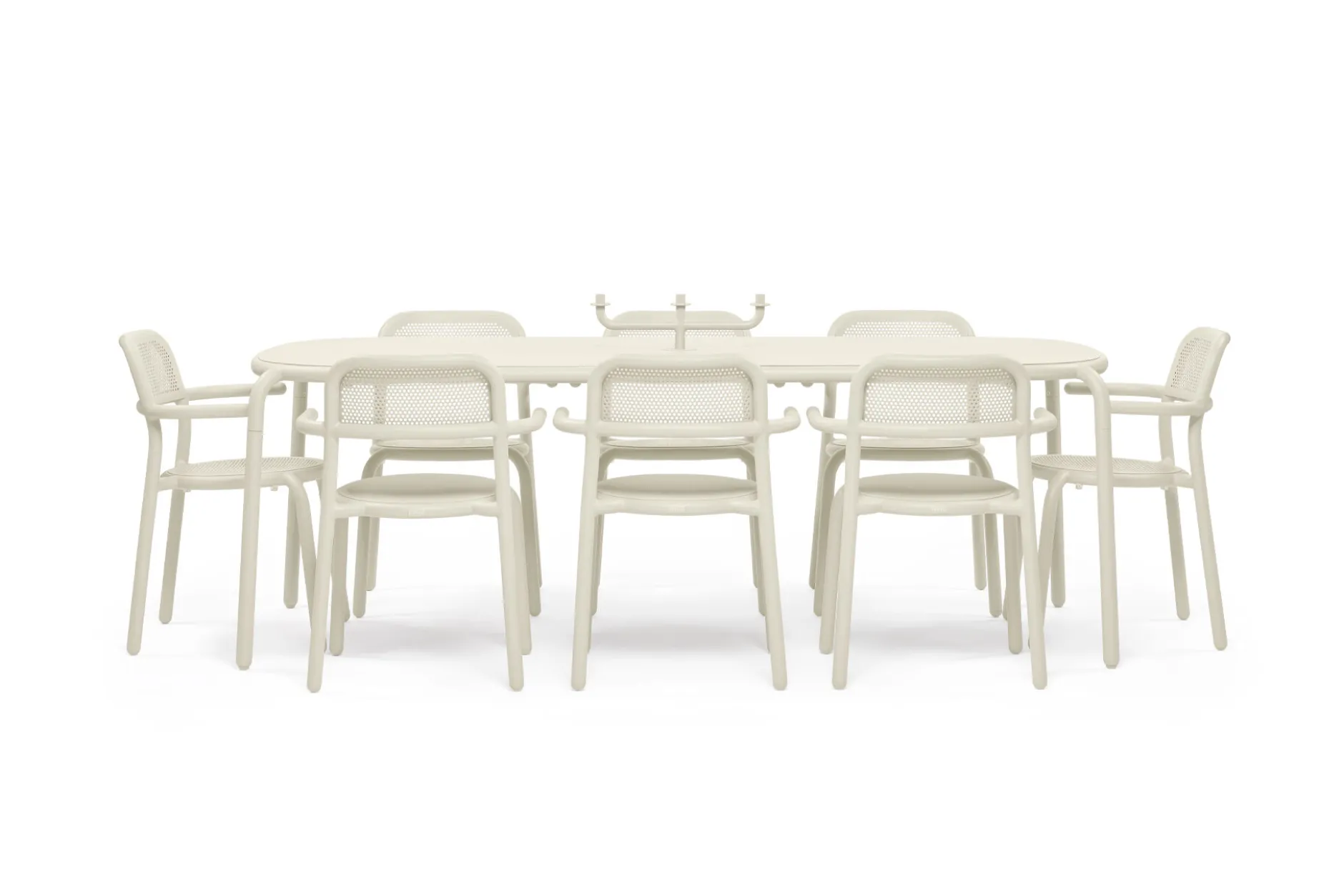 Toní Tablo Großer Gartentisch, beige, 220x99x76 cm