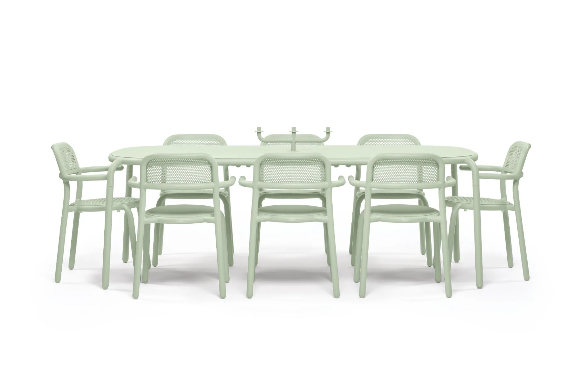 Toní Tablo Großer Gartentisch, grün, 220x99x76 cm
