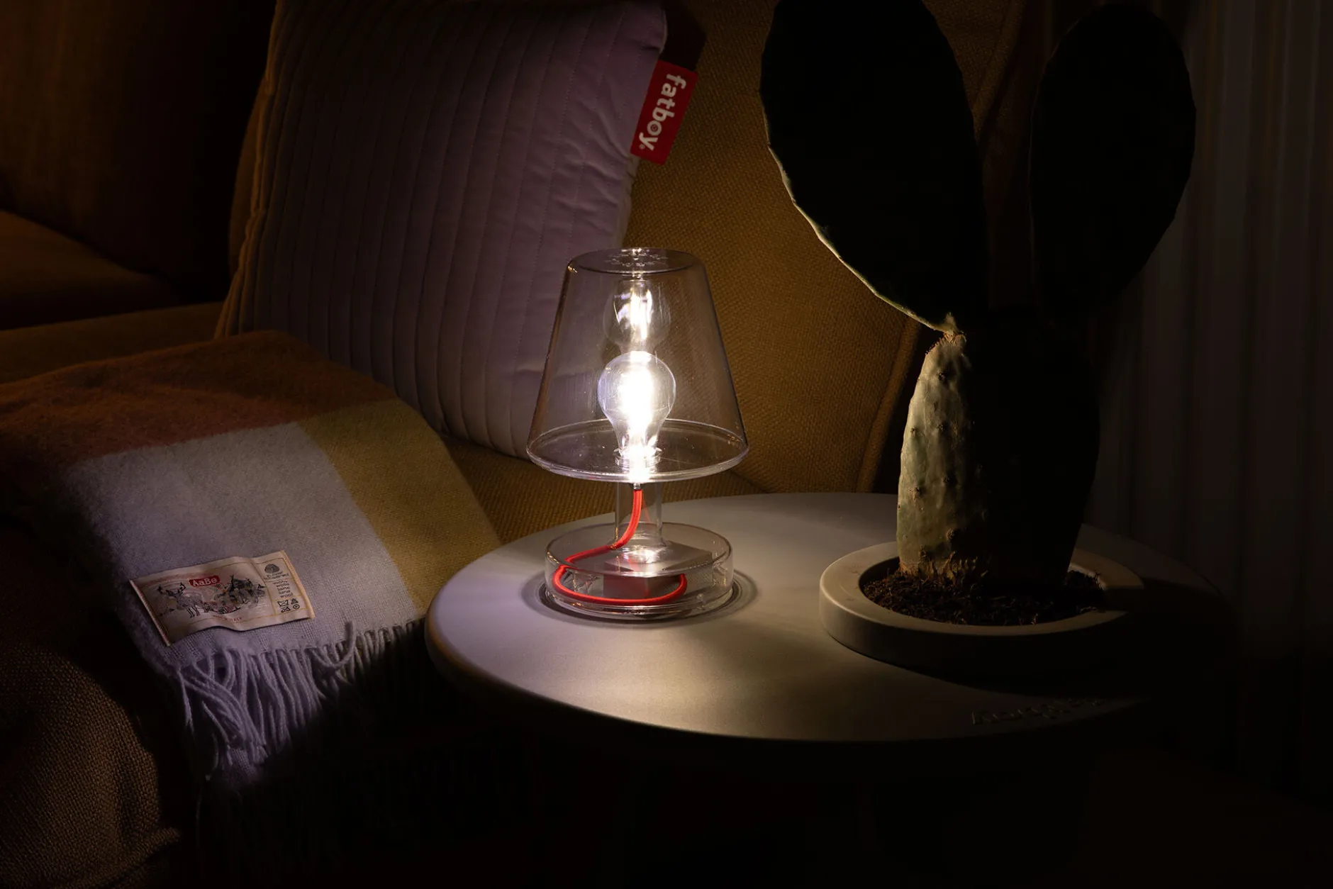 Transloetje Dimmable table lamp, durchsichtig, 16x16x22.5 cm