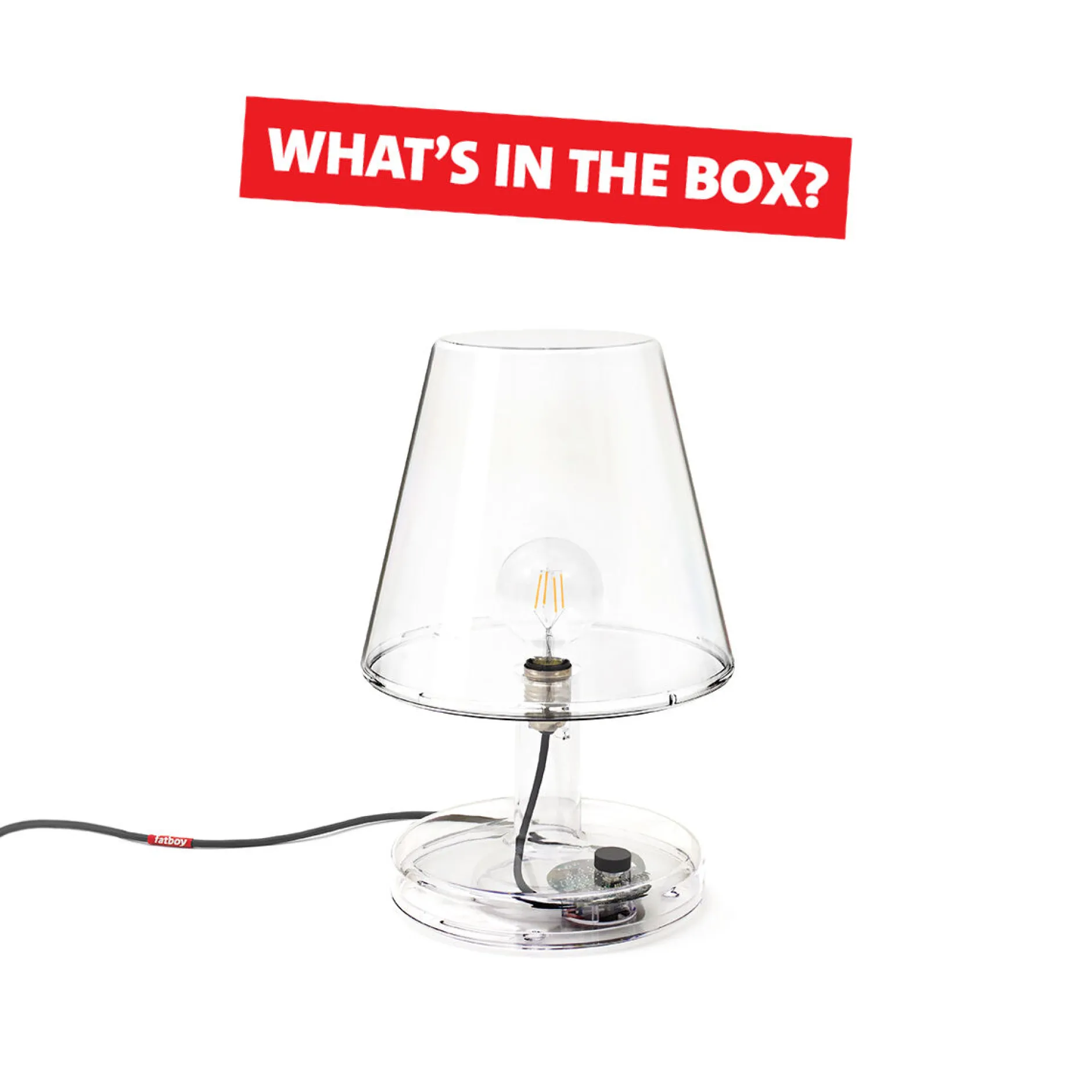 Trans-Parents Tischlampe, 32.7x32.7x50.5 cm